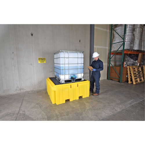IBC Spill Pallet Plus&reg; Without Drain, 365 US gal. Spill Capacity, 62" x 62" x 28" Les Fournitures Industrielles Méga