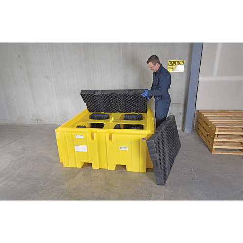 IBC Spill Pallet Plus&reg; Without Drain, 365 US gal. Spill Capacity, 62" x 62" x 28" Les Fournitures Industrielles Méga