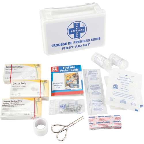 Trousse de premiers soins, Dispositif m&eacute;dical Classe 1, Boîte en plastique Les Fournitures Industrielles Méga