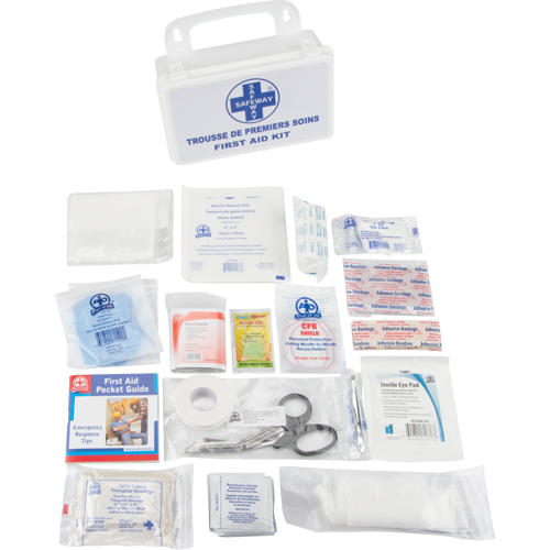 Trousse de premiers soins, Dispositif m&eacute;dical Classe 1, Boîte en plastique Les Fournitures Industrielles Méga