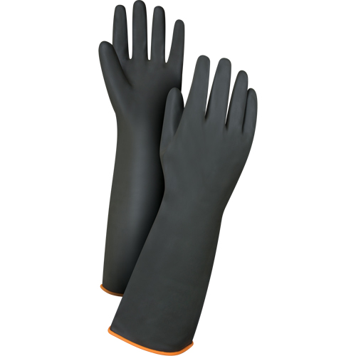 Gants de poids lourd pour la manipulation de produits chimiques, Taille Grand/9, 18" lo, Latex de caoutchouc, 30 mils Les Fournitures Industrielles Méga