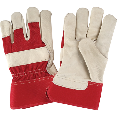 Gants d'ajusteur &agrave; paume s&egrave;che de premi&egrave;re qualit&eacute;, Grand, Paume en Cuir fleur de vache, Doublure en Coton Les Fournitures Industrielles Méga