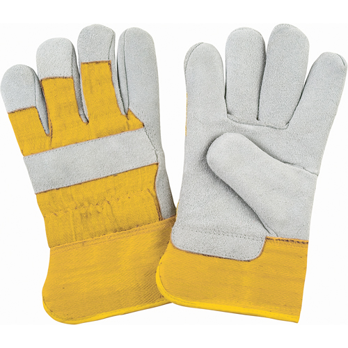 Gants d'ajusteur doubl&eacute;s pour l'hiver de premi&egrave;re qualit&eacute;, Moyen, Paume en Cuir de vache refendu, Doublure en Molleton de mousse Les Fournitures Industrielles Méga