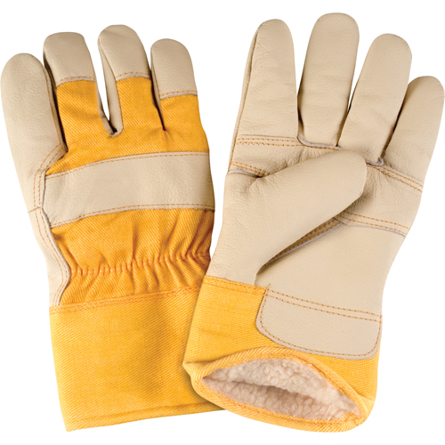 Gants d'ajusteur doubl&eacute;s pour l'hiver d'usage standard, Grand, Paume en Cuir fleur de meuble, Doublure en Boa Les Fournitures Industrielles Méga
