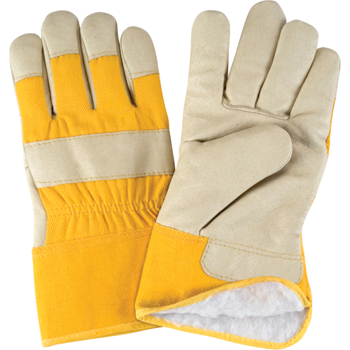 Gants d'ajusteur doubl&eacute;s pour l'hiver, Grand, Paume en Cuir fleur de porc, Doublure en Boa Les Fournitures Industrielles Méga