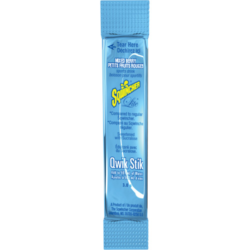 Sqwincher&reg; ZERO&reg; Qwik Stik Rehydration Drink, Powder, Mixed Berry Les Fournitures Industrielles Méga