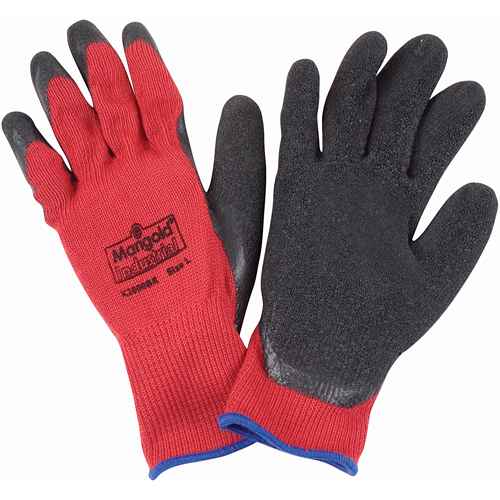 Coated Gloves, 9/Large, Rubber Latex Coating, 10 Gauge, Polyester/Cotton Shell Les Fournitures Industrielles Méga