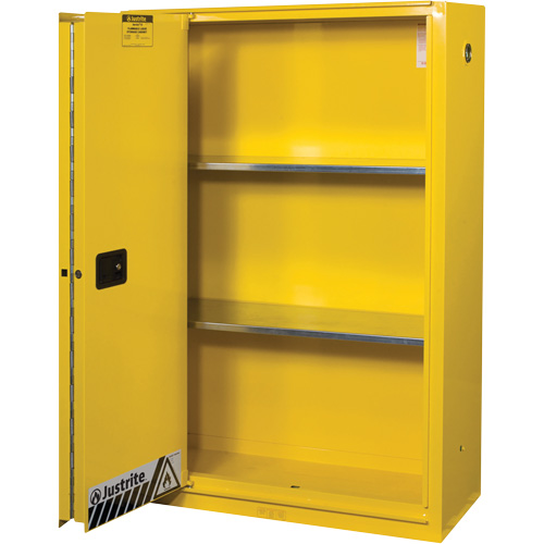 Sure-Grip&reg; Ex Flammable Storage Cabinets, 45 gal., 1 Door, 43" W x 65" H x 18" D Les Fournitures Industrielles Méga