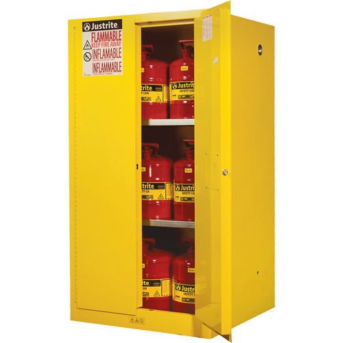 Sure-Grip&reg; Ex Flammable Storage Cabinets, 60 gal., 2 Door, 34" W x 65" H x 34" D Les Fournitures Industrielles Méga