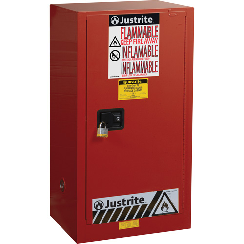Armoire de s&eacute;curit&eacute; pour la peinture et les encres combustibles EX Sure-Grip, 20 gal., 2 tablettes Les Fournitures Industrielles Méga
