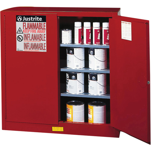 Armoire de s&eacute;curit&eacute; pour la peinture et les encres combustibles EX Sure-Grip, 40 gal., 3 tablettes Les Fournitures Industrielles Méga