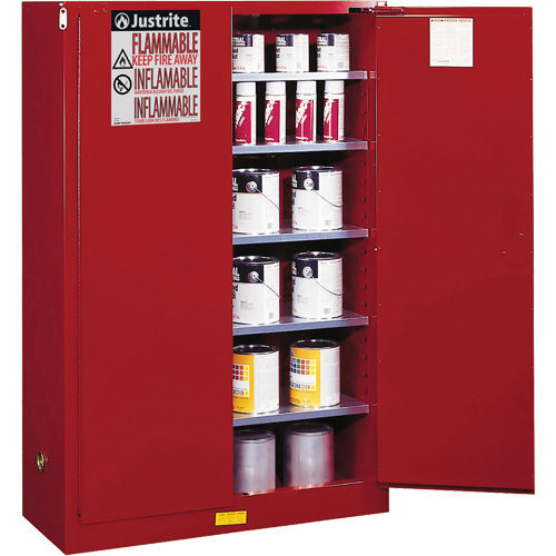 Sure-Grip&reg; EX Combustibles Safety Cabinet for Paint and Ink, 60 gal., 5 Shelves Les Fournitures Industrielles Méga