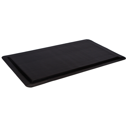 Tapis Ergo-Ease, Rainur&eacute;, 2' x 10' x 7/8", Noir, Caoutchouc/&eacute;ponge Les Fournitures Industrielles Méga
