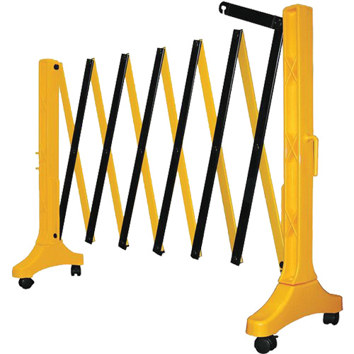Barri&egrave;re Xpandit, 36" h x 11,5' lo, Noir/Jaune Les Fournitures Industrielles Méga