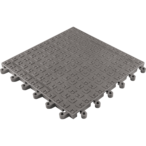 ErgoDeck&reg; Soft No. 566 Matting, PVC, 1-1/2' W x 1-1/2' L, 7/8" Thick, Charcoal Les Fournitures Industrielles Méga
