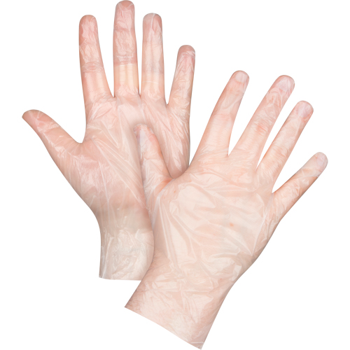 Economy Disposable Gloves, Small, Polyethylene, 1-mil, Powder-Free, Clear Les Fournitures Industrielles Méga