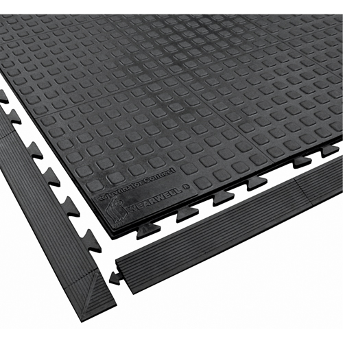Rejuvenator Connect No. 502 Matting, Polyurethane, 3' W x 3' L, 5/8" Thick, Black Les Fournitures Industrielles Méga