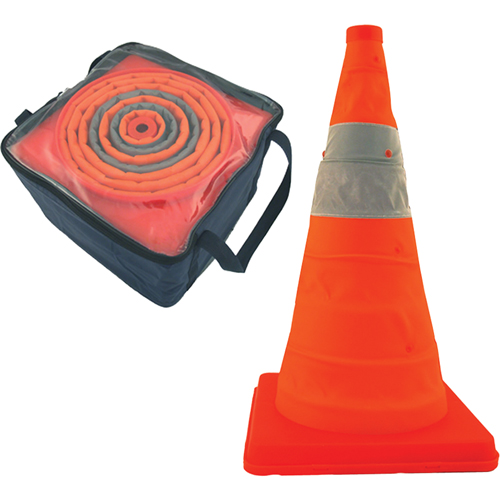 Pack & PopCollapsible Cones, 18" H, Orange Les Fournitures Industrielles Méga