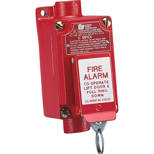 AVERTISSEUR D'INCENDIE ANTID&eacute;FLAGRANT (MPEX)-OP&eacute;RATION EN DEUX &eacute;TAPES QUI EMP&ecirc;CHE L'ACTIVATION ACCIDENTELLE Les Fournitures Industrielles Méga