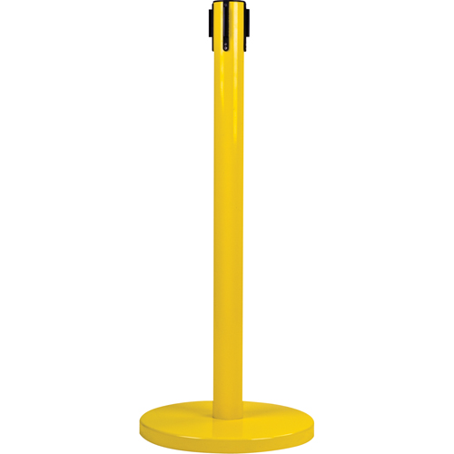 Poteau r&eacute;cepteur pour barri&egrave;res sur pieds pour le contr&ocirc;le des foules, Hauteur de 35", Jaune Les Fournitures Industrielles Méga