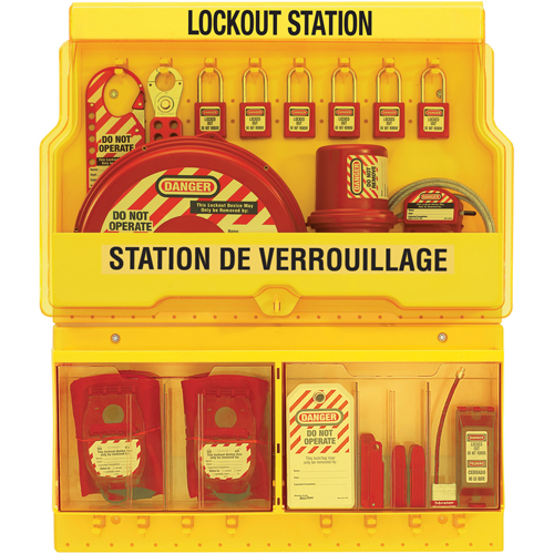 Postes de verrouillage de luxe, Cadenas Thermoplastique, Capacit&eacute; de 32, Cadenas Compris Les Fournitures Industrielles Méga