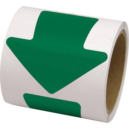 Coloured Floor Marking Decals, Arrow, 4" L x 4" W, Green, Vinyl Les Fournitures Industrielles Méga