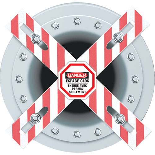 Barri&egrave;re Danger Man-Way Cross Les Fournitures Industrielles Méga