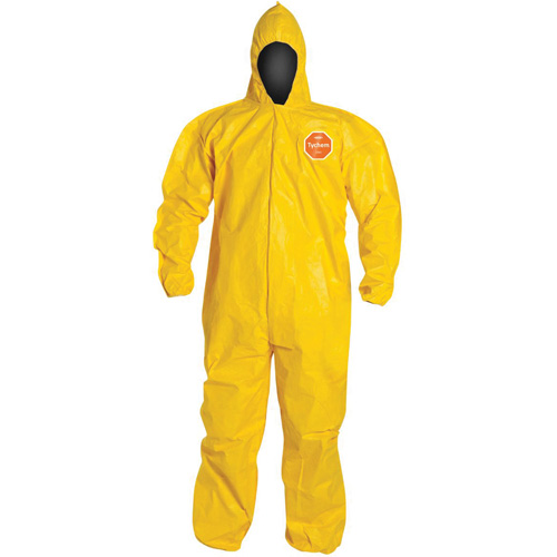 Combinaison &agrave; capuchon, Tychem 2000, 3T-Grand, Jaune Les Fournitures Industrielles Méga
