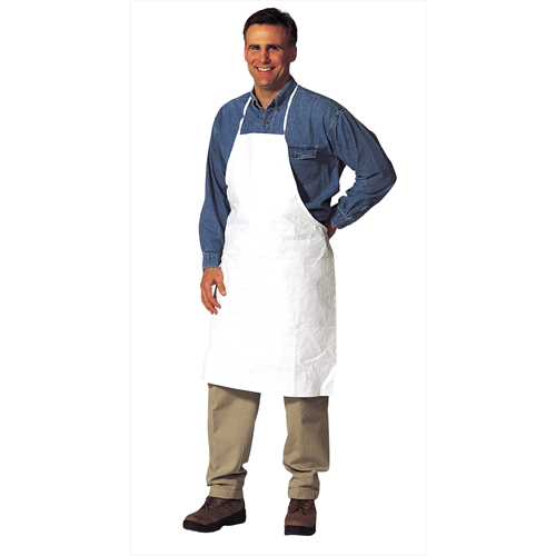 Apron, Tyvek&reg; 400, White, 28" W x 36" L Les Fournitures Industrielles Méga