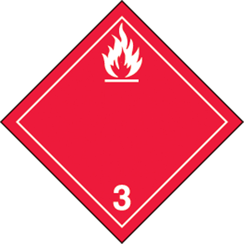&eacute;tiquettes d'exp&eacute;dition TMD, Classe 3, Liquides inflammables, Papier Les Fournitures Industrielles Méga