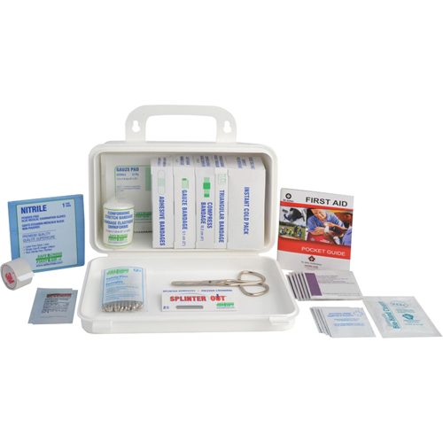 Trousse sp&eacute;cialis&eacute;e pour l'Ontario - Trousse de premiers soins pour camion, Dispositif m&eacute;dical Classe 1, Boîte en m&eacute;tal Les Fournitures Industrielles Méga
