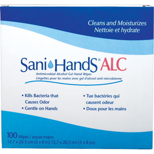 Lingettes antimicrobiennes pour les mains Sani-Hands ALC, Pochette Les Fournitures Industrielles Méga