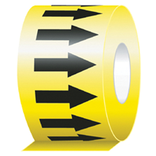 Directional Flow Arrow Tapes, 108', Black on Yellow Les Fournitures Industrielles Méga