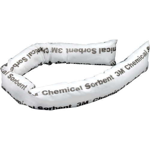 Chemical Sorbent Mini-Boom, Chemical, 4' L x 3" W, 12 gal. Absorbancy, 12 /Pack Les Fournitures Industrielles Méga