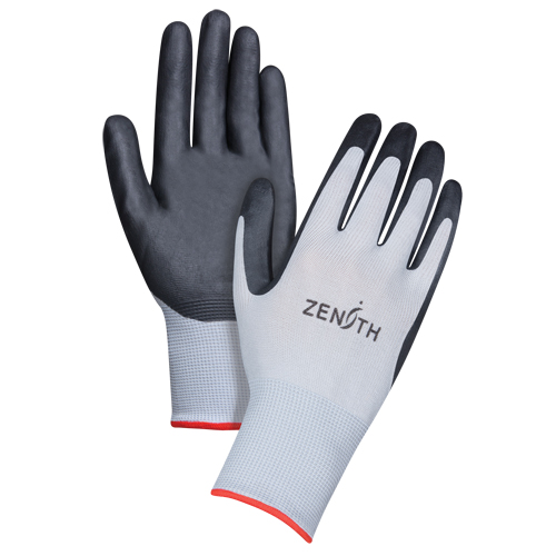 Gants l&eacute;gers enduits et respirants, 7/Petit, R&ecirc;vetement Mousse de nitrile, Calibre 13, Enveloppe en Polyester Les Fournitures Industrielles Méga