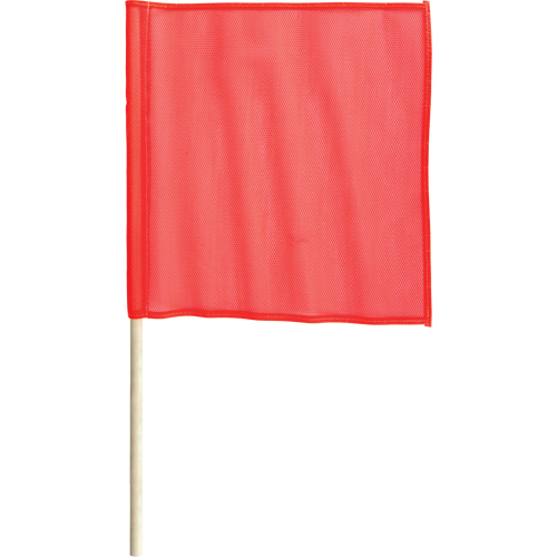 Traffic Safety Flags, Mesh, With Handle Les Fournitures Industrielles Méga