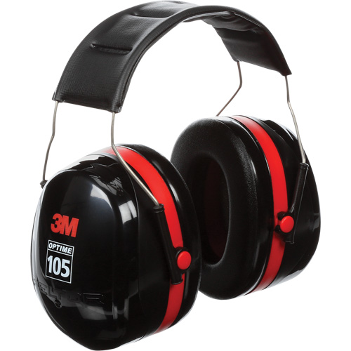 Peltor Optime 105 Series Earmuffs, Headband, 30 NRR dB Les Fournitures Industrielles Méga