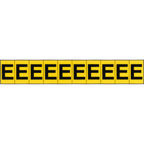 Individual Adhesive Letter Markers, E, 1" H, Black on Yellow Les Fournitures Industrielles Méga