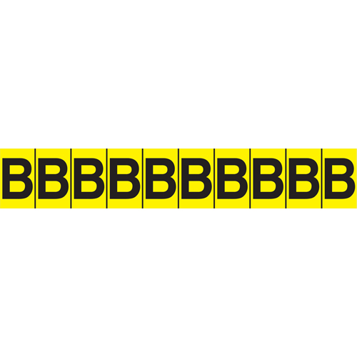 Individual Adhesive Letter Markers, E, 1" H, Black on Yellow Les Fournitures Industrielles Méga