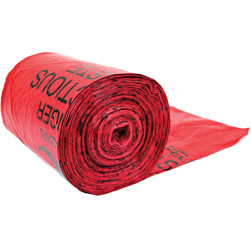 Sacs pour d&eacute;chets dangereux, Biorisque, 24" lo x 33" la, Capacit&eacute; de 56.8 L (15 gal.) Les Fournitures Industrielles Méga