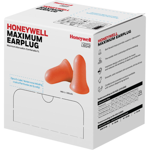 Howard Leight Maximum Foam Earplugs, Bulk - Polybag Les Fournitures Industrielles Méga