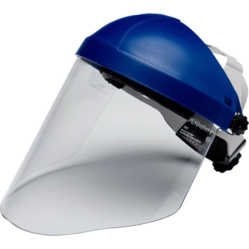 Harnais de t&ecirc;te avec visi&egrave;re, Polycarbonate, Suspension Rochet Les Fournitures Industrielles Méga