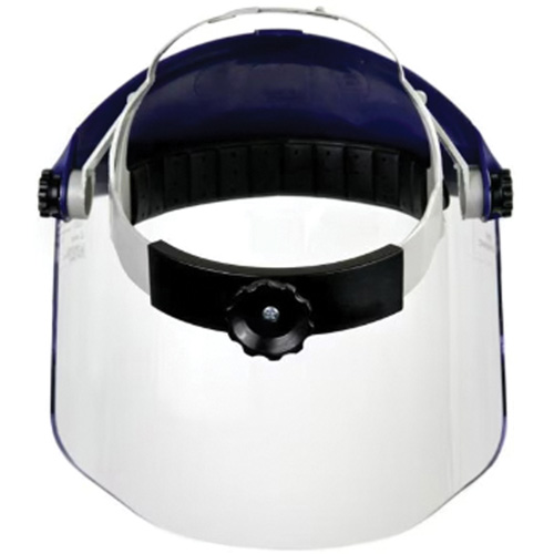 Harnais de t&ecirc;te avec visi&egrave;re, Polycarbonate, Suspension Rochet Les Fournitures Industrielles Méga