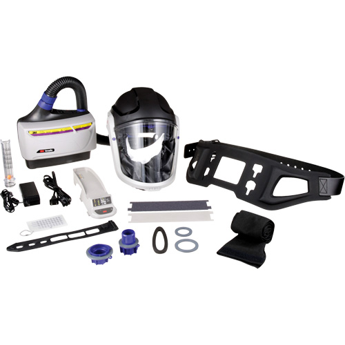 Trousse industrielle lourde pour APR motoris&eacute; TR-600 de Versaflo, Capuchon & visi&egrave;re, Pile Lithium-ion Les Fournitures Industrielles Méga