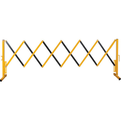 Barri&egrave;re extensible, 37" h x 11' lo, Noir/Jaune Les Fournitures Industrielles Méga