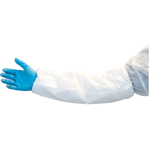 Lightweight Sleeves, 18" long, Vinyl, White Les Fournitures Industrielles Méga