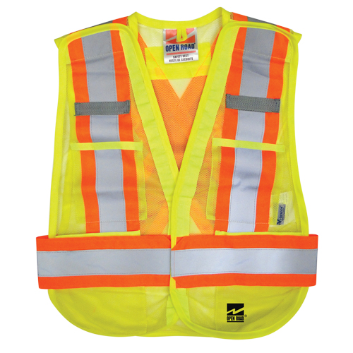 Veste d&eacute;tachable Open Road, Jaune lime haute visibilit&eacute;, Polyester Les Fournitures Industrielles Méga