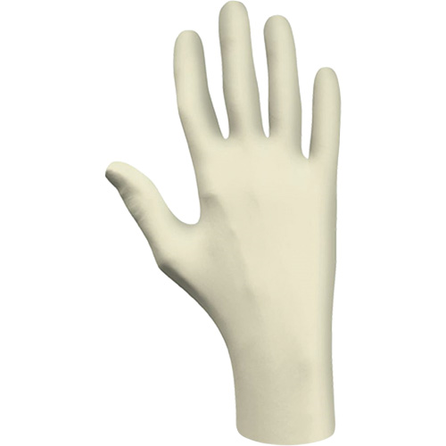Gants jetables, Grand, Latex, 3 mils, Sans poudre, Naturel, Classe 2 Les Fournitures Industrielles Méga