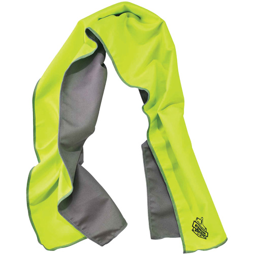 Serviette de refroidissement en microfibre Chill-Its 6602MF, Lime haute visibilit&eacute; Les Fournitures Industrielles Méga