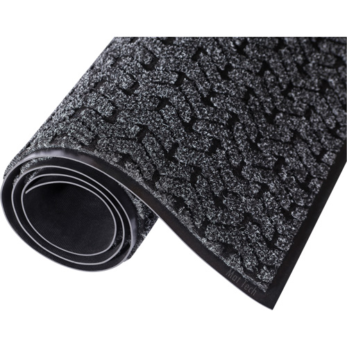 Tapis de couloir Tire-Track, Essuie-pieds/grattoir, 4' x 6' x 3/8", Charbon Les Fournitures Industrielles Méga